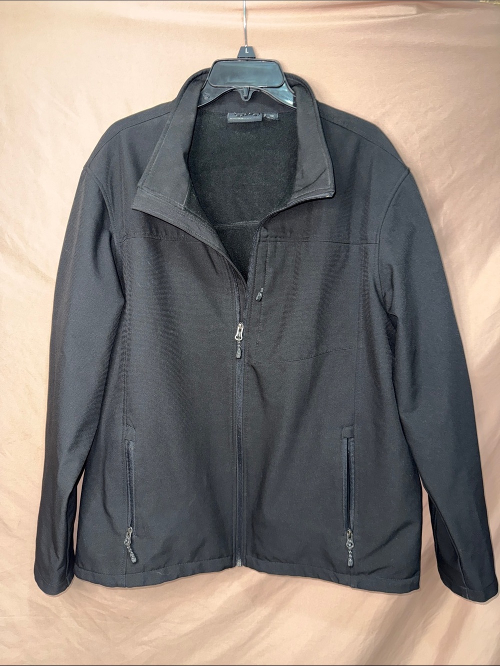 NWOT XL Swiss Tech Men's Black Softshell Zip-Up Jacket